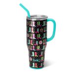 Swig Life 40 oz Mega Kupa, 40oz Saplı ve Pipetli Bardak, Bardak Tutucu Dostu, Bulaşık Makinesinde Yıkanabilir, Ekstra Büyük Yalıtımlı Bardak, Paslanmaz Çelik (Disko Kovboy Kızı)