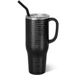 Swig Life 40 oz Mega Kupa, 40oz Saplı ve Pipetli Bardak, Bardak Tutucu Dostu, Bulaşık Makinesinde Yıkanabilir, Ekstra Büyük Yalıtımlı Bardak, Paslanmaz Çelik (Glamazon Oniks)