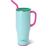 Swig Life 40 oz Mega Kupa, 40oz Saplı ve Pipetli Bardak, Bardak Tutucu Dostu, Bulaşık Makinesinde Yıkanabilir, Ekstra Büyük Yalıtımlı Bardak, Paslanmaz Çelik (Hazırlık Rallisi)