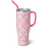 Swig Life 40 oz Mega Kupa, 40oz Saplı ve Pipetli Bardak, Bardak Tutucu Dostu, Bulaşık Makinesinde Yıkanabilir, Ekstra Büyük Yalıtımlı Bardak, Paslanmaz Çelik (Hepsini Seviyorum)