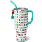 Swig Life 40 oz Mega Kupa, 40oz Saplı ve Pipetli Bardak, Bardak Tutucu Dostu, Bulaşık Makinesinde Yıkanabilir, Ekstra Büyük Yalıtımlı Bardak, Paslanmaz Çelik (HoHoHo)