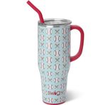 Swig Life 40 oz Mega Kupa, 40oz Saplı ve Pipetli Bardak, Bardak Tutucu Dostu, Bulaşık Makinesinde Yıkanabilir, Ekstra Büyük Yalıtımlı Bardak, Paslanmaz Çelik (Home Run)