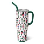 Swig Life 40 oz Mega Kupa, 40oz Saplı ve Pipetli Bardak, Bardak Tutucu Dostu, Bulaşık Makinesinde Yıkanabilir, Ekstra Büyük Yalıtımlı Bardak, Paslanmaz Çelik (Klasik Fındıkkıran)