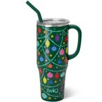 Swig Life 40 oz Mega Kupa, 40oz Saplı ve Pipetli Bardak, Bardak Tutucu Dostu, Bulaşık Makinesinde Yıkanabilir, Ekstra Büyük Yalıtımlı Bardak, Paslanmaz Çelik (O Noel Ağacı)
