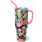 Swig Life 40 oz Mega Kupa, 40oz Saplı ve Pipetli Bardak, Bardak Tutucu Dostu, Bulaşık Makinesinde Yıkanabilir, Ekstra Büyük Yalıtımlı Bardak, Paslanmaz Çelik (Orman Spor Salonu)