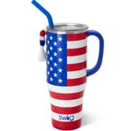 Swig Life 40 oz Mega Kupa, 40oz Saplı ve Pipetli Bardak, Bardak Tutucu Dostu, Bulaşık Makinesinde Yıkanabilir, Ekstra Büyük Yalıtımlı Bardak, Paslanmaz Çelik (Tüm Amerikan)