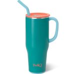 Swig Life 40 oz Mega Kupa, 40oz Saplı ve Pipetli Bardak, Bardak Tutucu Dostu, Bulaşık Makinesinde Yıkanabilir, Ekstra Büyük Yalıtımlı Bardak, Paslanmaz Çelik (Yoğun Sezon)