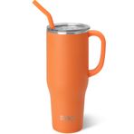 Swig Life 40 oz Mega Kupa, 40oz Saplı ve Pipetli Bardak, Ekstra Büyük Yalıtımlı Bardaklar, Bardak Tutucu Dostu Seyahat Kupası (Turuncu)