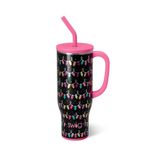 Swig Life Mega Kupa, 850 ml, Saplı ve Pipetli Kupa, Büyük Yalıtımlı Kupa, Bardak Tutucu, Dostça Seyahat Kupası, Paslanmaz Çelik, 850 ml, Tekrar Kullanılabilir Yalıtımlı Su Şişesi (Tacky