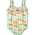 Swimfoam Sweet Cherries Yüzmeye Yardımcı Batmaz Kız Çocuk Mayosu - Yeşil - 3 - 4 Yaş
