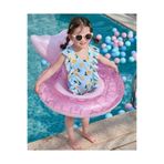 Swimming Deniz Kızı Kuyruklu Şişme Flatör | Sırt Destekli & Oturaklı Deniz Simidi | 1-3 Yaş Baby Float