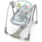 Swing 'n Go Taşınabilir Salıncak, Sarılmalar ve Hoots, 5 Salıncak Hızı, 8 Yatıştırıcı Melodi, Çıkarılabilir Oyuncak Çubuğu, Yenidoğan ve Üzeri, Gri