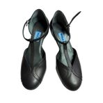 SWINGTIME – T-Strap SWING-LİNDY HOP- Dans Ayakkabısı (Siyah Deri) (EU Ayakkabı Beden Sistemi, Yetişkin, Sayısal, Orta, 39)