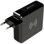 Swiss Charger SCC-30093 Powerbank Özellikli 2x USB Çıkışlı 2.4A Kablosuz Duvar Şarj Aleti