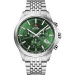 Swiss Military By Chrono SM34107.04 Kol Saati - Gümüş - Yeşil