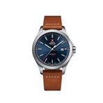 Swiss Military By Chrono Sma34077.09 Gümüş Deri Erkek Kol Saati