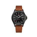 Swiss Military By Chrono Sma34077.11 Siyah Deri Erkek Kol Saati