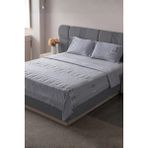 Swita Çift Kişilik Nakışlı Yatak Örtüsü Seti Şönil Kumaş Punch Nakışlı 240X260CM - Beyaz - 240 x 260 cm