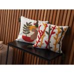 Swita Home Home Design Ikili Kombin Punch Işlemeli Kırlent Kılıfı (Panç) - 43 x 43 cm - Sarı - Renkli