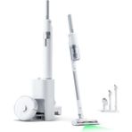 Switchbot K10+ Pro Combo Robot Süpürge, 70 Gün Temizlik Için Çift Otomatik Boşaltma Dock'lu, Evcil Hayvanların Saçlarını Temizlemek Için LED Işıklı Kablosuz Elektrikli Süpürge - Siyah