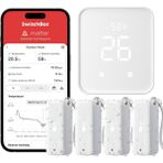 Switchbot Madde Termometresi Higrometre Iç ve Dış Mekan 4'lü Paket, Hub2, IP65 Su Geçirmez Sıcaklık ve Nem Sensörü, Apple Home, Alexa, Googlehome, Ifttt ile Uyumlu