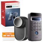 Switchbot Wifi Smart Lock Ultra, Tuş Takımı Vision Pro İle - 3D Yüz Ve Damar Tanıma, Temassız Kilit Açma, Euro Profil Silindirlerine Uyumlu, Matter, Alexa, Google Ve Ifttt İle Uyumlu