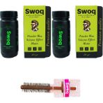 Swoq Saç Şekillendirici Pudra Wax No:1 20 gr x 2 Adet Yüz Profesyonel Saç Fırçası - Kahverengi