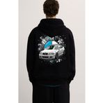 swOzz BMW E46 Ön ve Sırt Baskılı 3 iplik kalın kışlık Özel Tasarım Unisex Oversize Sweatshirt Hoodie