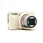 SX730 SX740 kamera çantası, yumuşak silikon koruyucu kılıf, ultra ince, hafif, Canon PowerShot SX740/SX730 HS kamera için çıkarılabilir objektif kapaklı (bej)