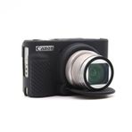 SX730 SX740 kamera çantası, yumuşak silikon koruyucu kılıf, ultra ince, hafif, Canon PowerShot SX740/SX730 HS kamera için çıkarılabilir objektif kapaklı (siyah)