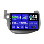 SXAUTO Android 13 [entegre 4G LTE & DAB] - 6G + 128G - Honda Fit (2008-2013) için araba radyosu - Dual Band WiFi - CarPlay Android araç - kamera + MIC - DSP direksiyon kontrolü - QLED 10,1 inç | GPS 2