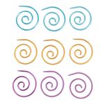 Sxhlseller 9 Adet Spiral Kablo Örgü İğnesi, Saklama Kutusu Ile Metal Yuvarlak Örgü İğnesi Kablosu, El Yapımı Örgü Aracı, Örgü İpliği Dikiş Için İğne Şal Pimi