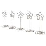 Sxhlseller Masa Numarası Tutucular, 20PCS Yer Kartı Sahipleri, Yıldız Şekli Metal Tel Resim Fotoğraf Tutucular Standı, Küçük Masa Kartı Sahipleri, Düğün Için Masa Tabelası Tutucular, Parti,
