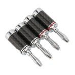 Sxhlseller Muz fiş X4 5 mm / 0,2 inç pirinç, yüksek kaliteli HiFi hoparlör kablosu, ev sineması, surround ses sistemleri, muz duvar panosu için net ses sağlar