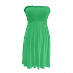SXME MIGHT SAY Kadın Off-Omuz Kırpma Üst, Elastik, Düz/Baskılı, Straplez Bandeau Boobtube Elbise, Büyük Beden, yeşil (Jade Green), 8-26