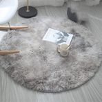 SXYCYRC Oturma Odası Halısı, Yıkanabilir Yuvarlak Halı İç Mekan Peluş Halı Kaymaz Yatak Odası Oturma Odası Kaymaz Emici Giriş Halısı Ev Halısı Oda Koridoru, Gri, 100 cm
