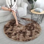 SXYCYRC yuvarlak peluş halı, degrade, yuvarlak halı, yatak odası, oturma odası, balkon, oturma odası, halı, bebek izleme battaniyesi, yoga, dekoratif oturma odası, kafe, 160 cm