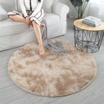 SXYCYRC Yuvarlak Peluş Halı, Gradient Yuvarlak Halı, Yatak Odası, Oturma Odası, Balkon, Oturma Halı, Bebek Takip Battaniyesi, Yoga, Dekoratif Oturma Odası, Deve, 140 cm