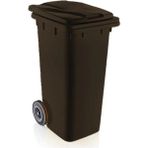 SY-6506 Eko Tekerlekli Kapaklı Plastik Çöp Konteyneri 120 Lt Siyah