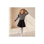 Sy Store Kız Çocuk Çizgili Triko Bluz Etek Takım - 3 - 4 Yaş - Siyah - Beyaz
