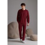 Syah Erkek Soft Touch Uzun Kollu Sweatshirt - Kahve - 2XL