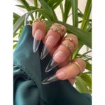 SYBELLE KOZMETİK Şeffaf Stiletto Takma Tırnak 20 Adet Kolay Uygulama İçin