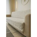 SYCAMORE HOME Koltuk Örtüsü 175x215 cm Kaymaz Şönil Kumaş Yıkanabilir Çekyat Kanepe Örtüsü - 170 x 215 cm - Krem