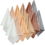 Syhood 12 Parça Yüz Yıkama Bezi 30,48 x 30,48 cm Makyaj Temizleyici Bezler Havlu Mercan Kadife Yüz Mikrofiber Bezler Yumuşak Hızlı Kuruyan Yüz Temizleme Havlusu (Koyu Renkleri Karıştırın)