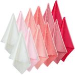 Syhood 12 Parça Yüz Yıkama Bezi 30,48 x 30,48 cm Makyaj Temizleyici Bezler Havlu Mercan Kadife Yüz Mikrofiber Bezler Yumuşak Hızlı Kuruyan Yüz Temizleme Havlusu (Pembe Renkler)