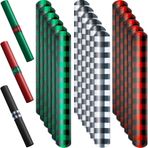 Syhood Tatil 24 Adet Flip Wraps PVC Kaplı Metal Şeritler Flip 1 x 22 cm Ekose Ambalaj Kağıdı Tutucu Sabitleyici Tokat Bantları Noel Hediyesi Rulo Poster Tutucu Klipler Depolama Organizasyonu için, 3