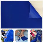 Syhood Vinil Havuz Astar Yama Kendinden Yapışkanlı PVC Vinil Onarım Yaması Plastik Havuz Yaması Yüzme Havuzları Şişirilebilir Tekne için Onarım Kiti 112 x 86 cm (Koyu Mavi)