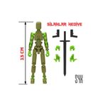 SYK Design Robot 13 Dummy Haki Yeşil Yeşil Tüm Eklemleri Hareketli Aksiyon Figürü Oyuncak