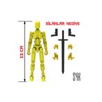 SYK Design Robot 13 Dummy Sarı Sarı Tüm Eklemleri Hareketli Aksiyon Figürü Oyuncak