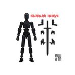 SYK Design Robot 13 Dummy Siyah Siyah Tüm Eklemleri Hareketli Aksiyon Figürü Oyuncak